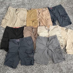 Mens cargo shorts lot of 10.